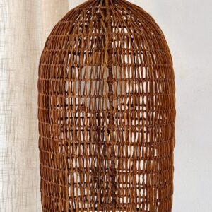 Lámpara colgante de ratán con forma de cúpula, estilo CAPELA 67.